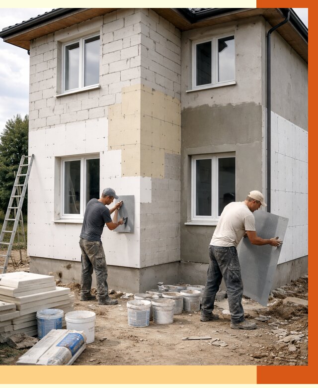 Утепление дома из газобетона в Амурске от 4339 руб./м² — заказать у ТепломастерМрс